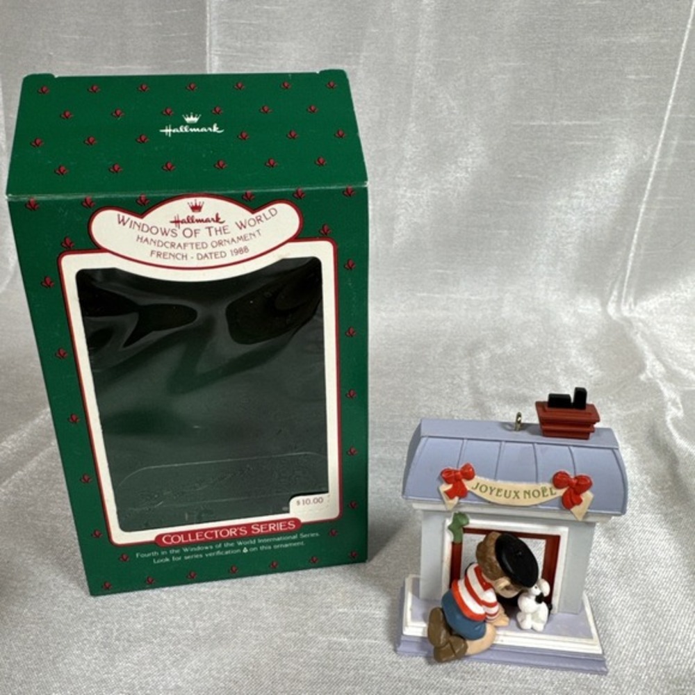 Hallmark Windows‎ Of The World Handcrafted Ornament French Dated 1988